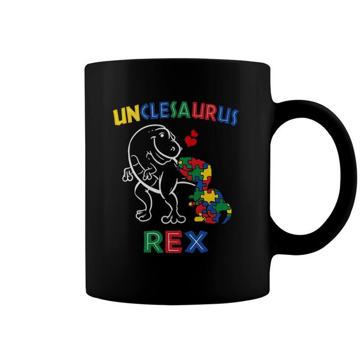 Unclesaurus Autism Awareness Uncle Dinosaur Dino Tito Coffee Mug