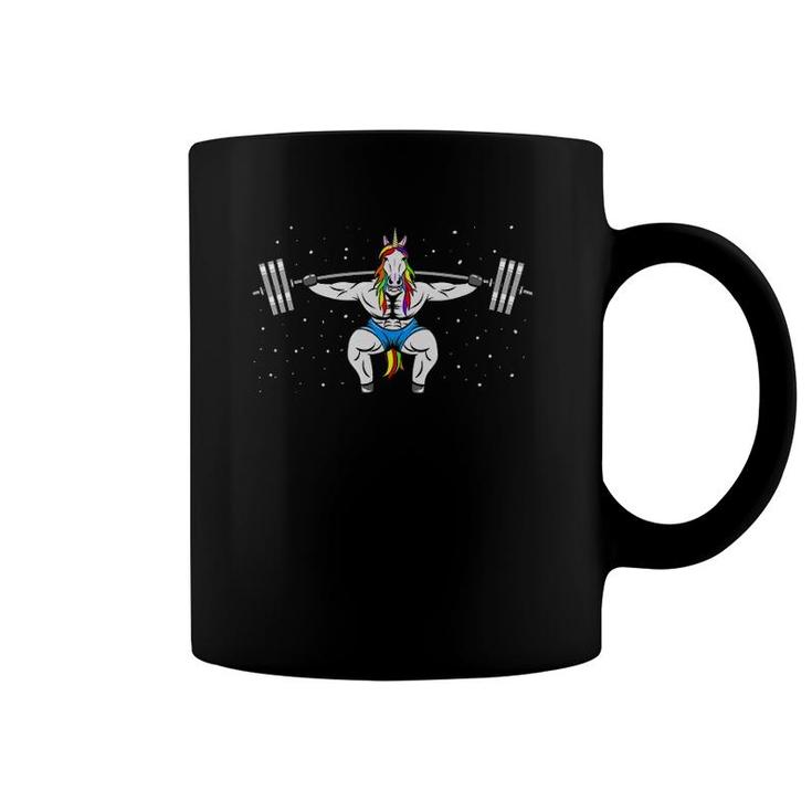 Unicorn Weightlifting Fitness Deadlift Gym Coffee Mug