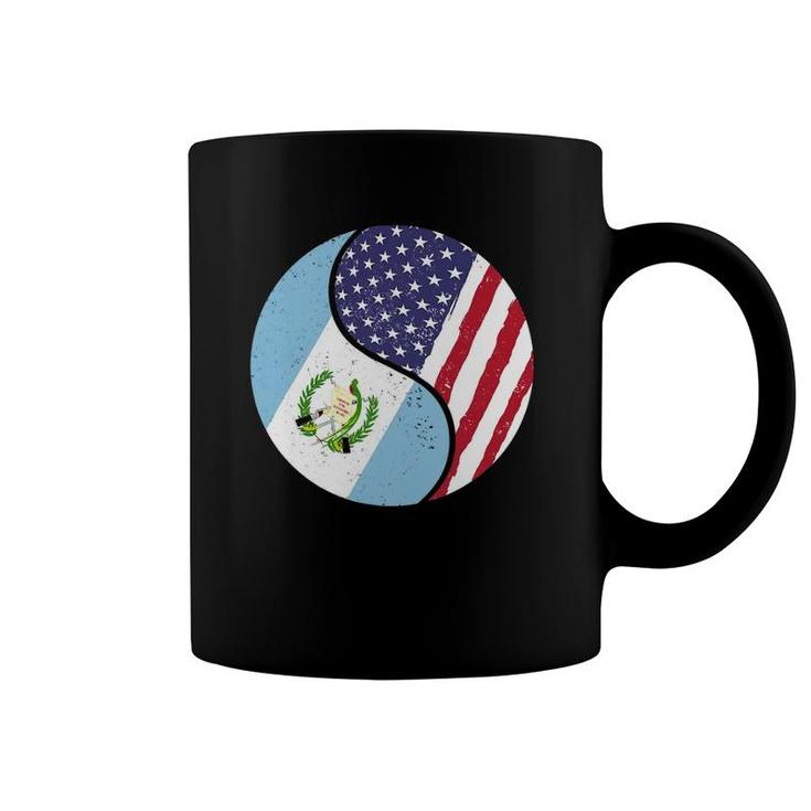 United States Yin And Yang - Us Flag Guatemala Coffee Mug