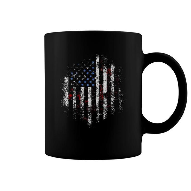 Usa 4Th Of July Blue Red & White American Flag Coffee Mug