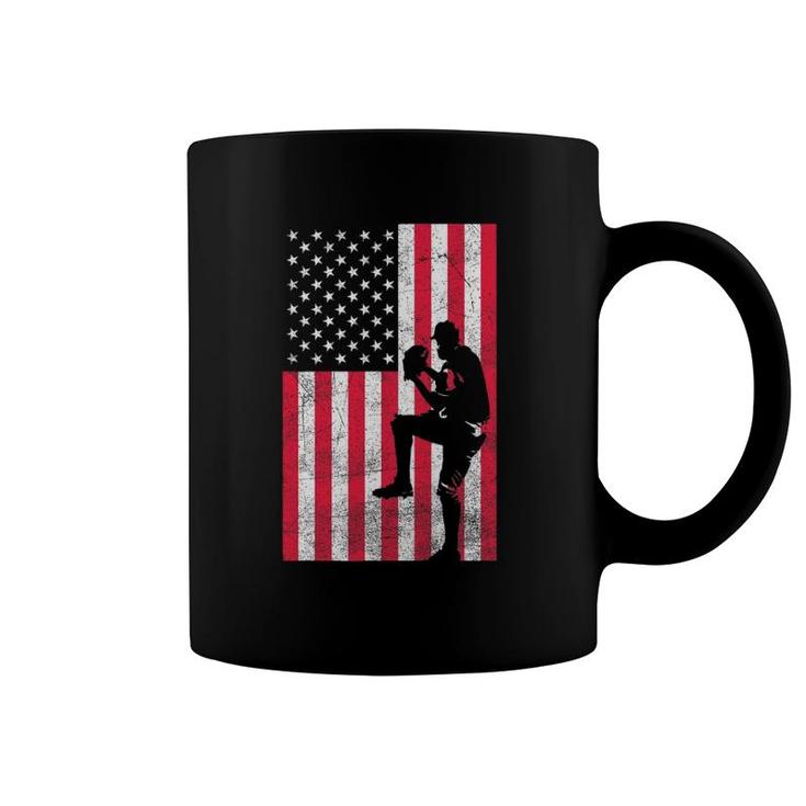 Usa American Flag Baseball Red White Blue 4Th Of July Top Coffee Mug