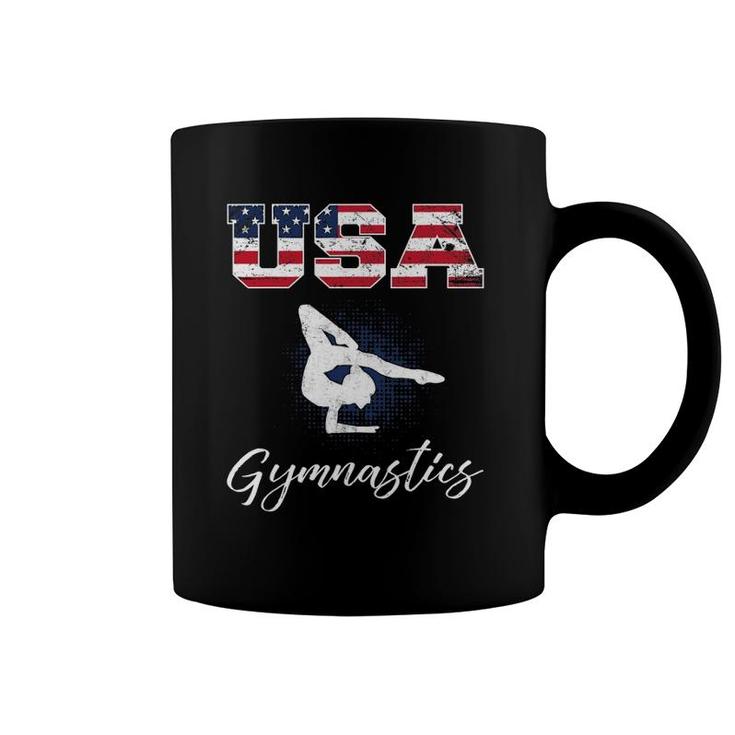 Usa American Flag Gymnastics Tee Gymnast 4Th Of July Coffee Mug