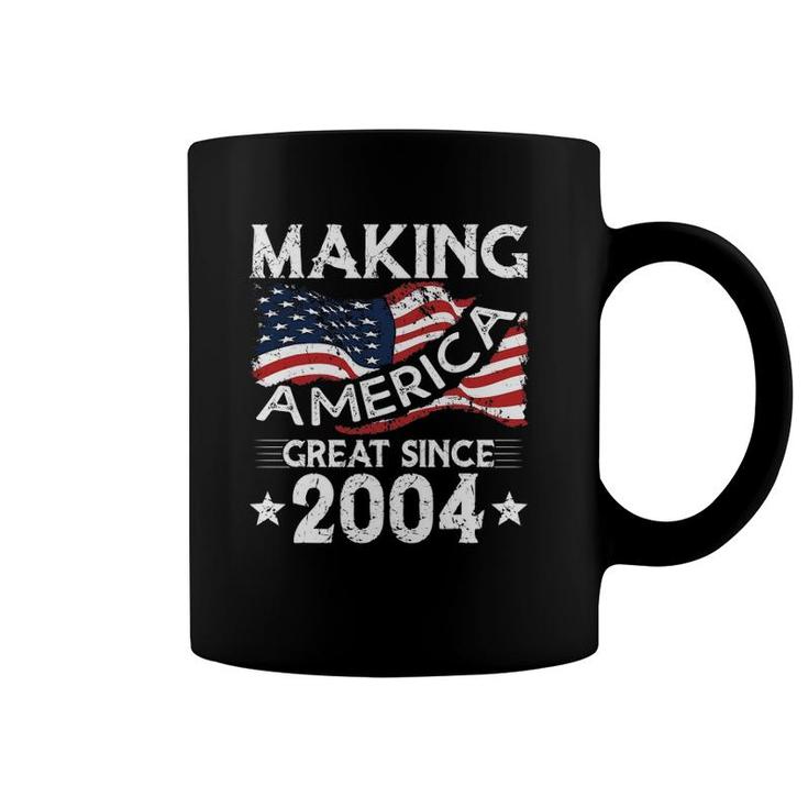 Usa American Flag Making America Great Since 2004 Birthday Coffee Mug