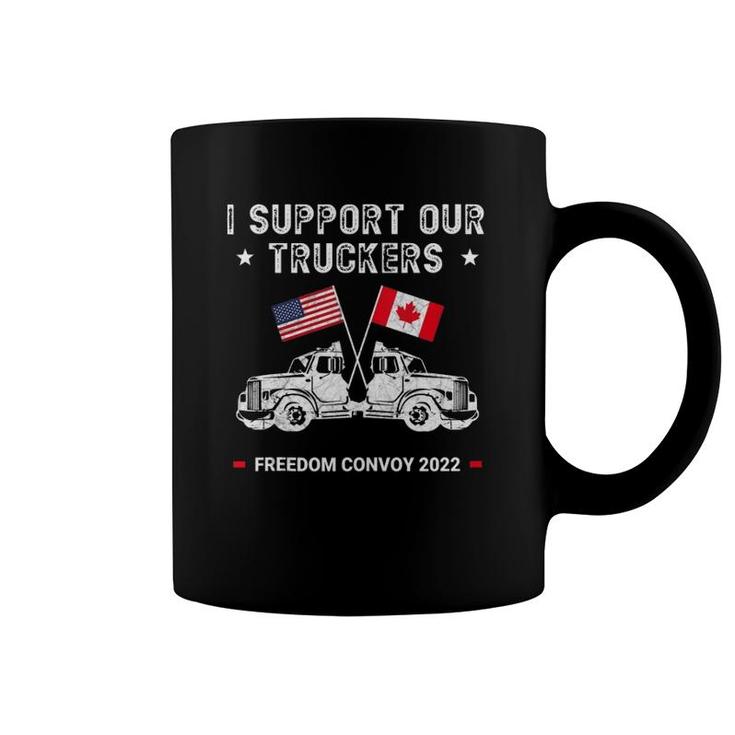 Usa And Canada Support Our Truckers  Coffee Mug