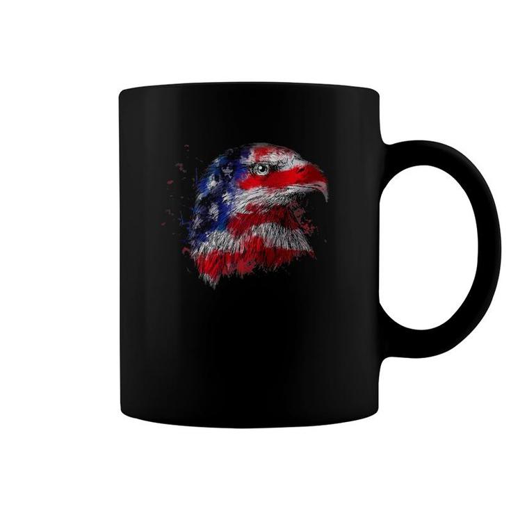Usa Bald Eagle 4Th Of July Patriotic American Flag Premium Coffee Mug