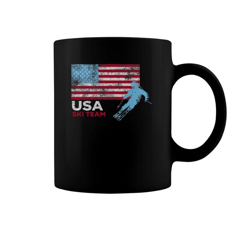 Usa Ski Team American Flag Skiing Usa Support The Team Tees Coffee Mug
