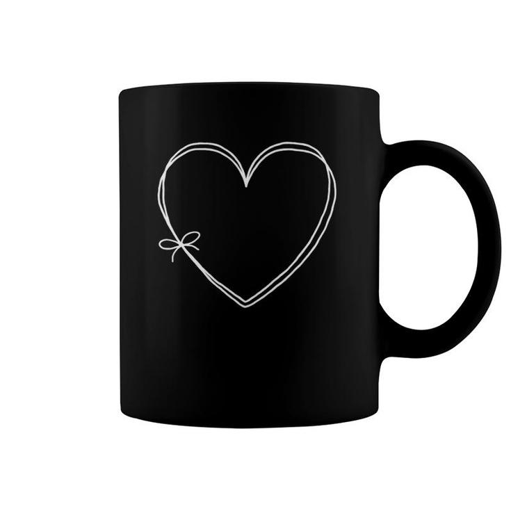Valentine's Day Graphic Tee Women Men Love Knot Hearts Red Coffee Mug