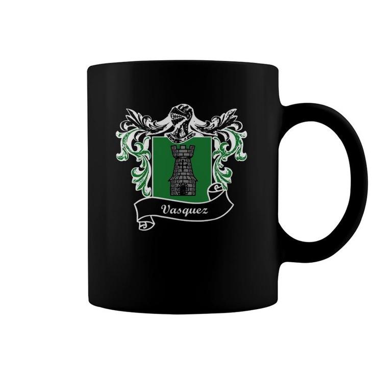 Vasquez Coat Of Arms Surname Last Name Family Crest  Coffee Mug
