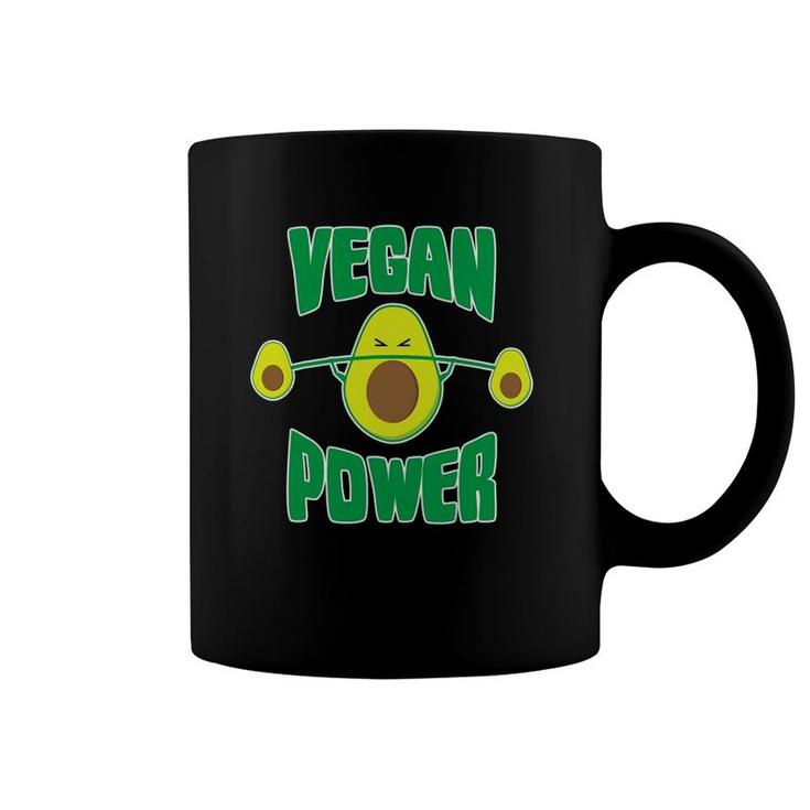 Vegan Power Avocado Funny S Workout Vegetarian Avocados Coffee Mug