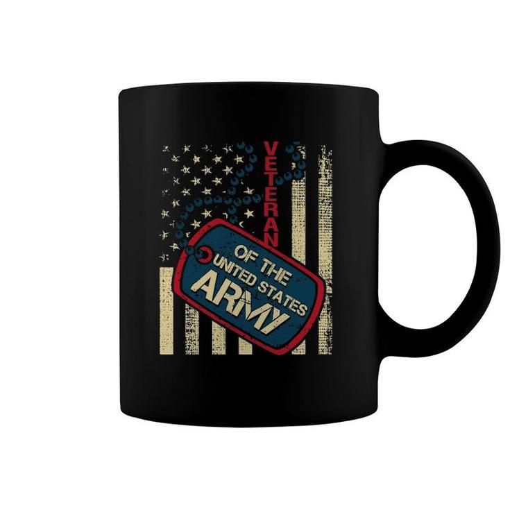 Veteran Of The United States Army - Patriotic American Flag Coffee Mug