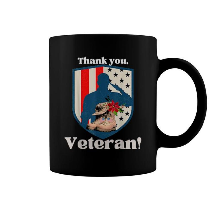 Veterans Day Military Boots Thank You Veteran Flag  Coffee Mug