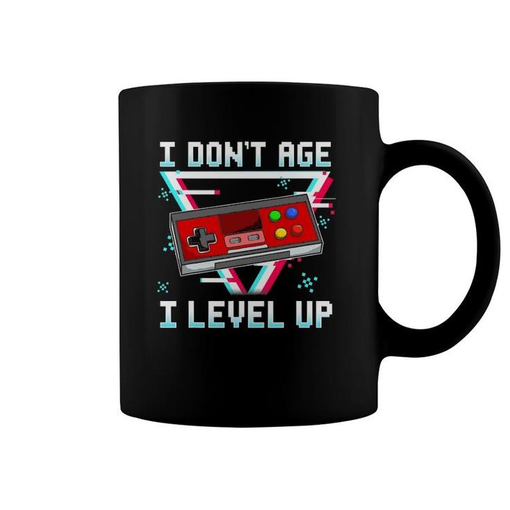Video Games Gamer Birthday I Don't Age I Level Up Retro Men Coffee Mug