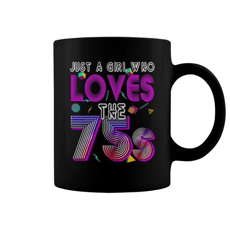 Vintage 1975 Birthday Just A Girl Who Love The 75S Costume Coffee Mug