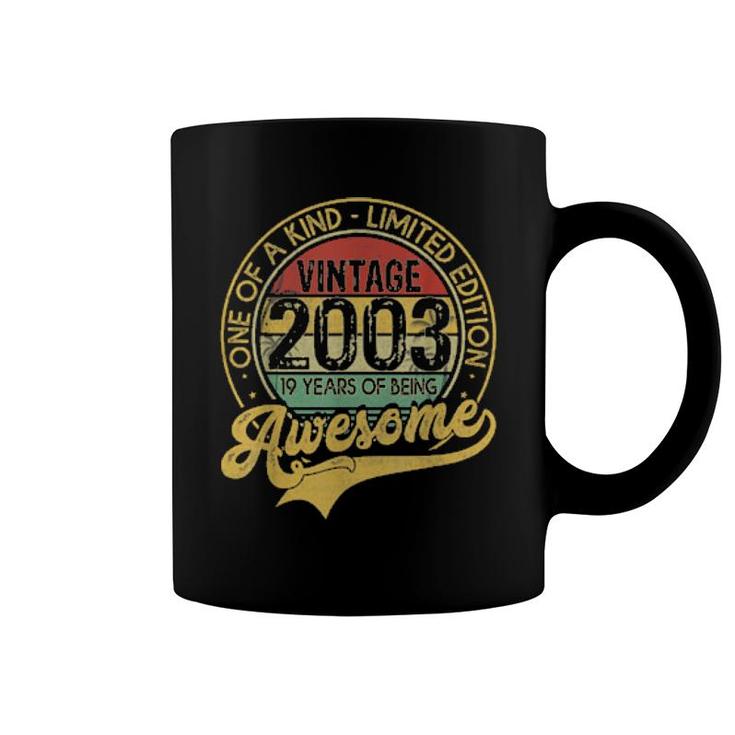 Vintage 2003 19 Years Born In 2003 19Th Birthday Decorations  Coffee Mug