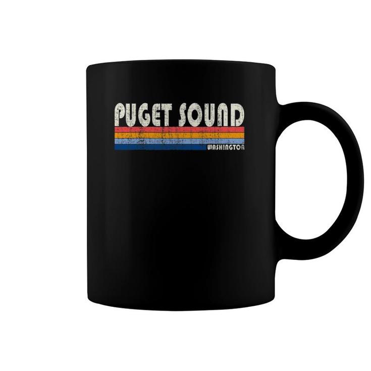 Vintage 70S 80S Style Puget Sound Wa Coffee Mug