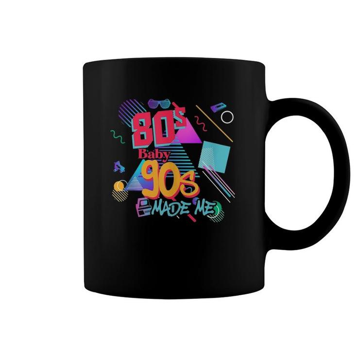 Vintage 80S Baby 90S Made Me Retro Memphis Graphic Throwback  Coffee Mug