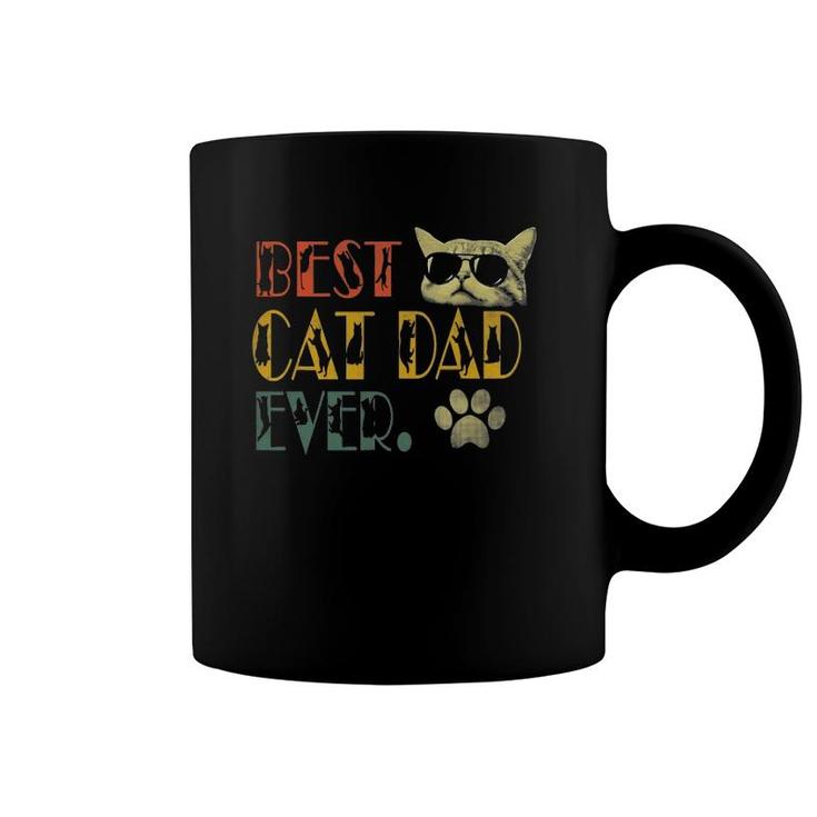 Vintage Best Cat Dad Ever Cat Daddy Gift Coffee Mug