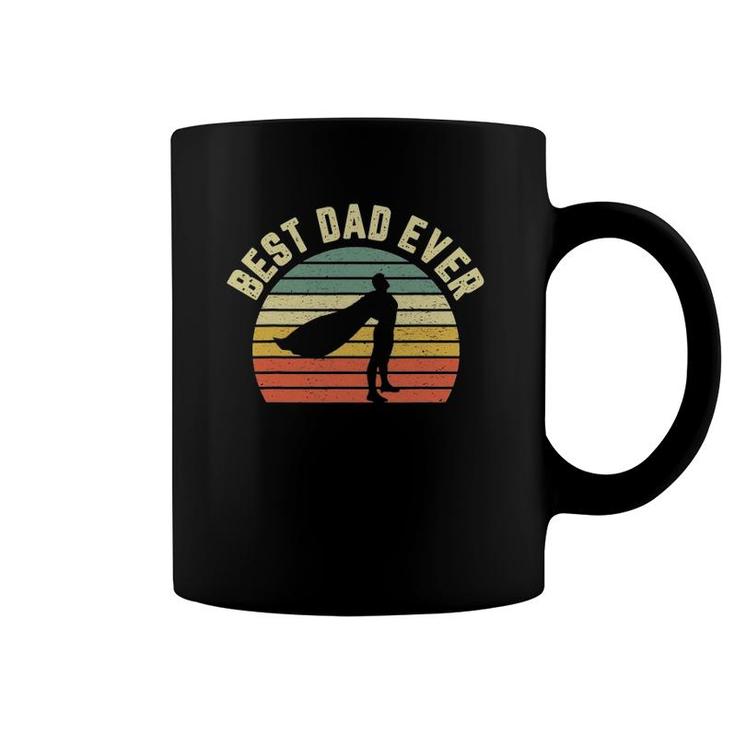 Vintage Best Dad Ever  Superhero Fun Father's Day Coffee Mug