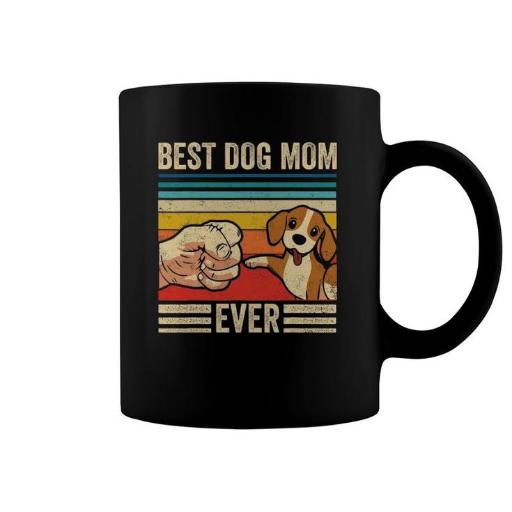 Vintage Best Dog Mom Ever Bump Fit Beagle Mom Mothers Day Coffee Mug