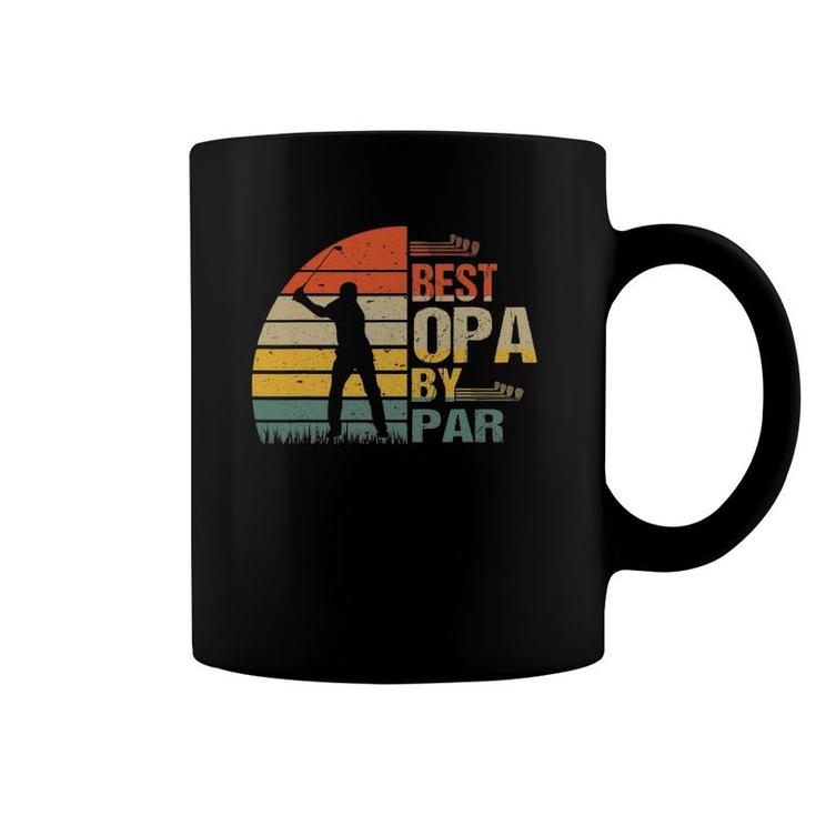 Vintage Best Opa By Par Golf Gift Men Father's Day Coffee Mug