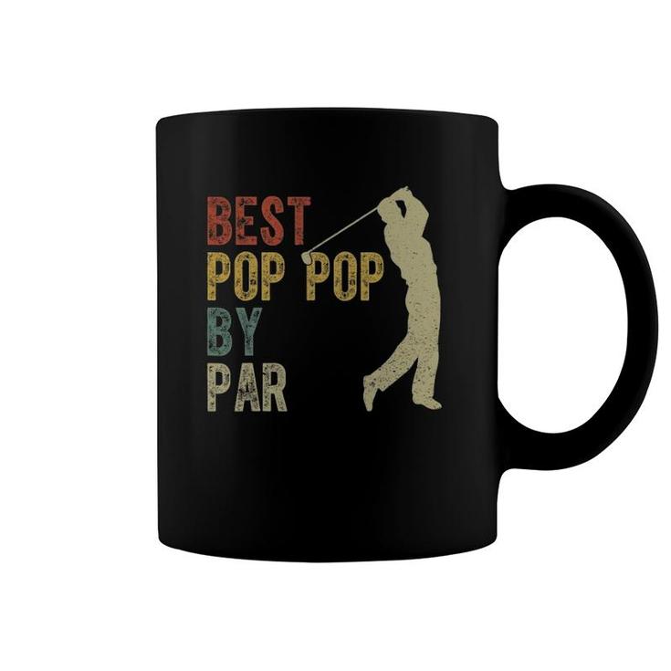Vintage Best Pop Pop By Par Golfing Father's Day Grandpa Dad Coffee Mug