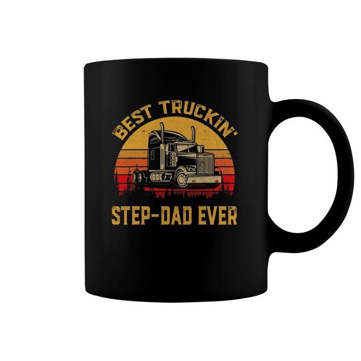 Vintage Best Truckin' Step-Dad Ever Retro Father's Day Gift Coffee Mug