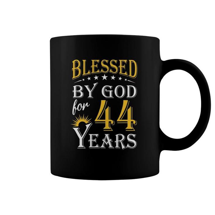 Vintage Blessed By God For 44 Years Happy 44Th Birthday Coffee Mug