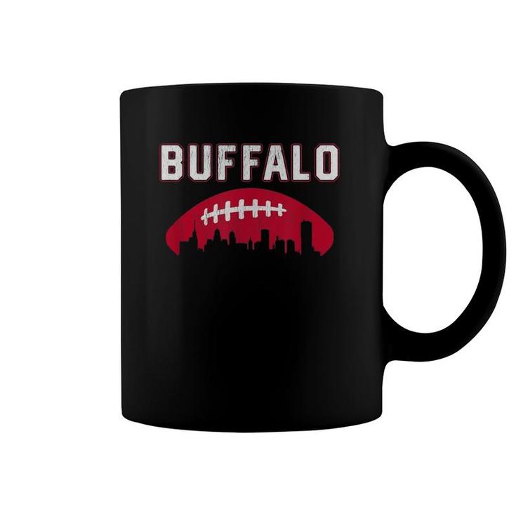 Vintage Buffalo Football Retro Buf City Skyline Coffee Mug