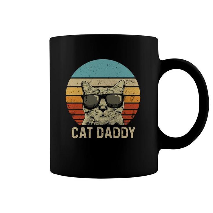 Vintage Cat Daddy  Funny Cat Lover Gift Cat Dad Fathers Coffee Mug