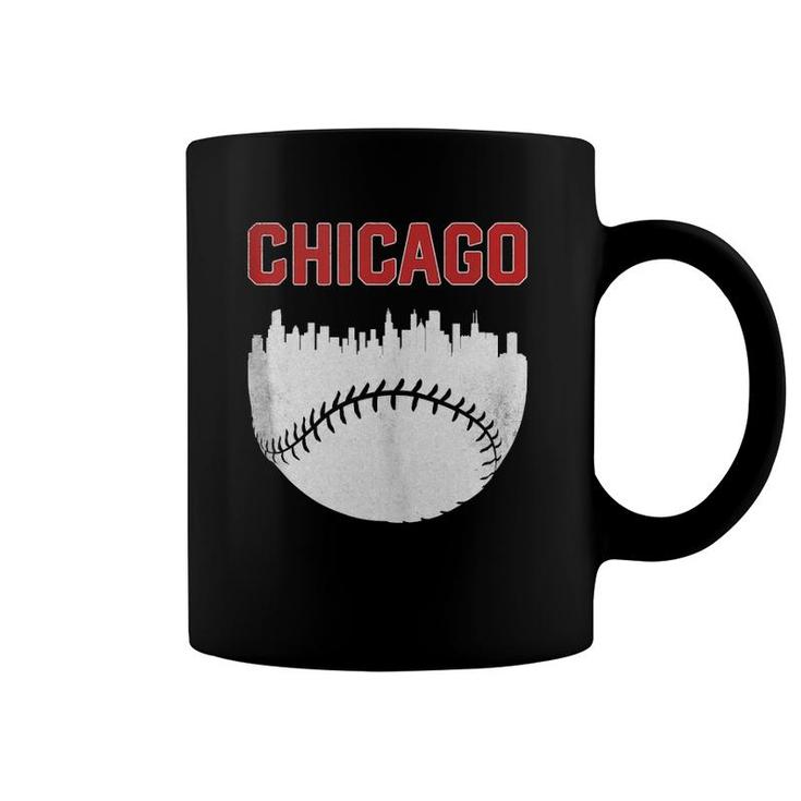Vintage Chicago Skyline Retro Baseball City Tank Top Coffee Mug