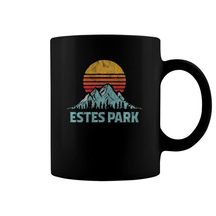 Vintage Estes Park, Co Retro Distressed Mountains Coffee Mug