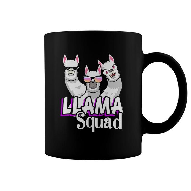 Vintage Llama Squad Retro 80S Style Llama Animal Lover Cute Coffee Mug