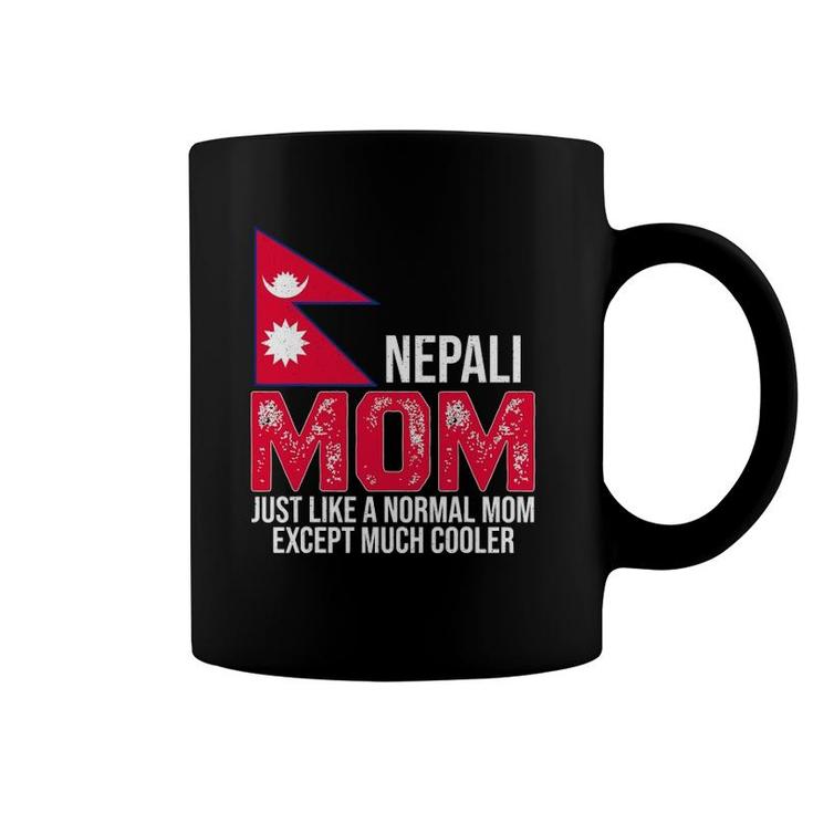 Vintage Nepali Mom Nepal Flag Design Mother's Day Coffee Mug