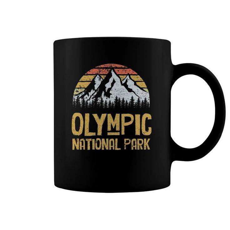 Vintage Olympic National Park Mountain Washington Coffee Mug