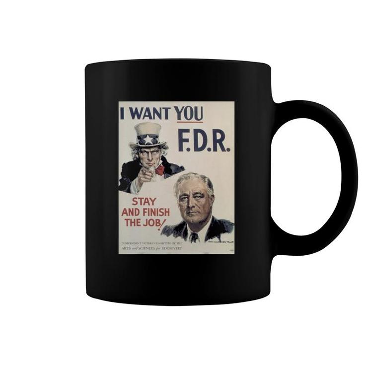 Vintage Poster - I Want You Fdr Retro Coffee Mug