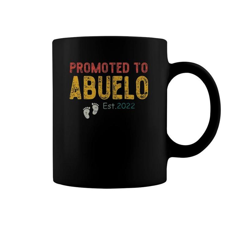 Vintage Promoted To Abuelo Est 2022 Father's Day Coffee Mug