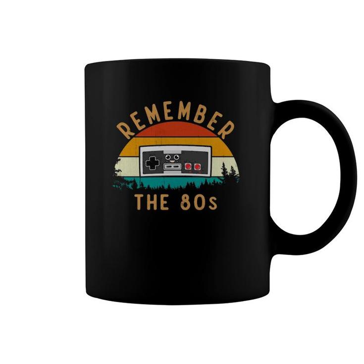 Vintage Sunset Retro Style Pine Gamer Remember The 80S Coffee Mug