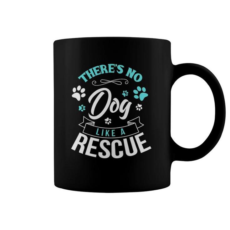Vintage There's No Dog Like A Rescue Adopt Dogs Lovers Gift Coffee Mug