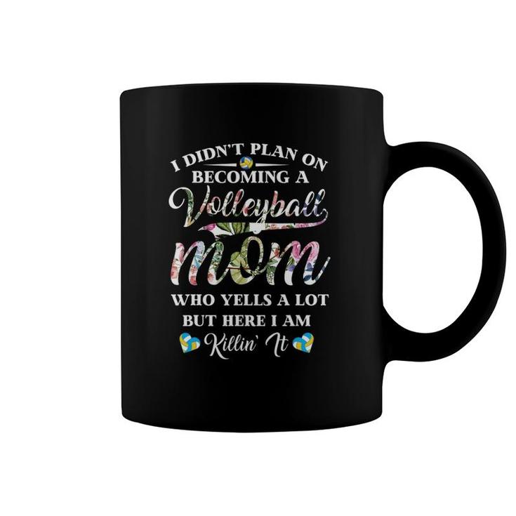 Volleyball Quote Floral Design Mother's Day  For Mom Coffee Mug
