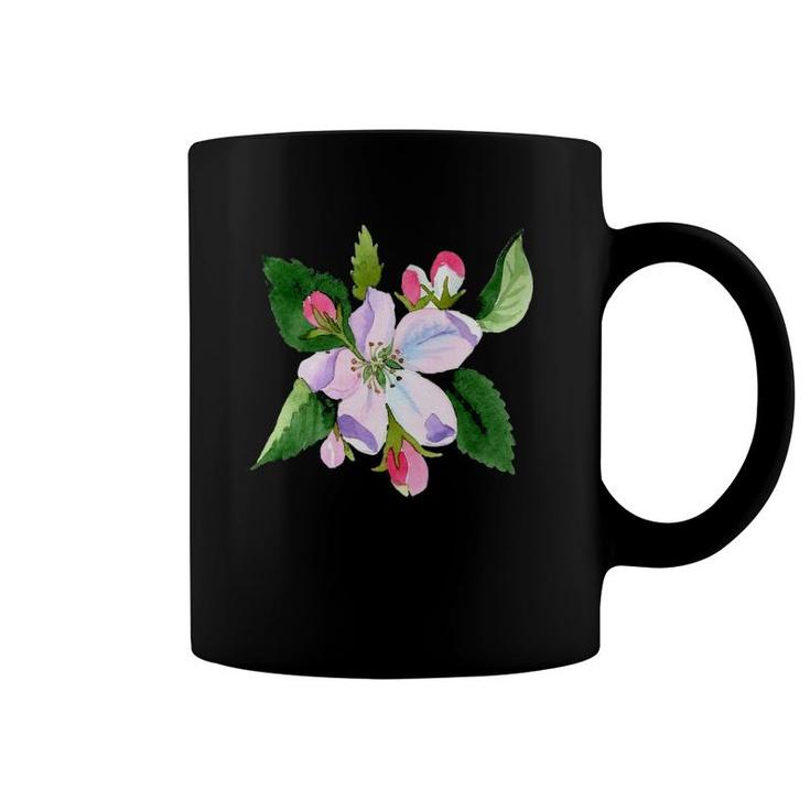 Watercolor Apple Blossom Flower Graphic Coffee Mug