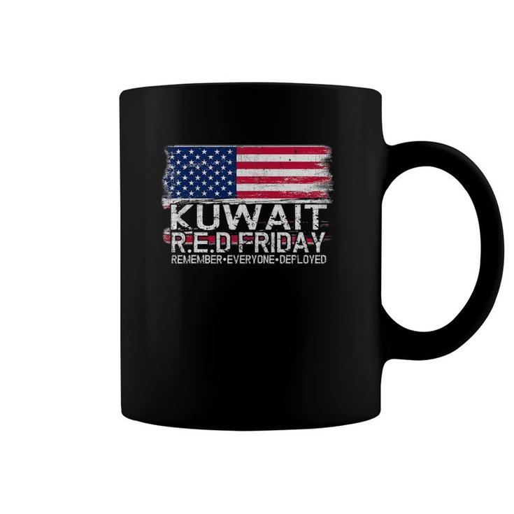 Wear Red For Deployed Kuwait - Red Friday Military Gift Coffee Mug