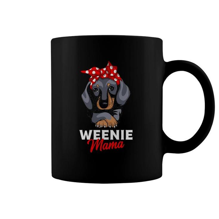 Weenie Mama Funny Dachshund Lover Weiner Dog Gift Coffee Mug