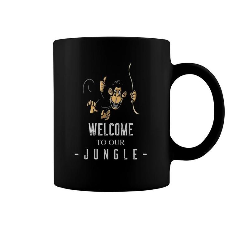 Welcome To Our Jungle Funny Zoo Safari Animal Birthday Tee Coffee Mug