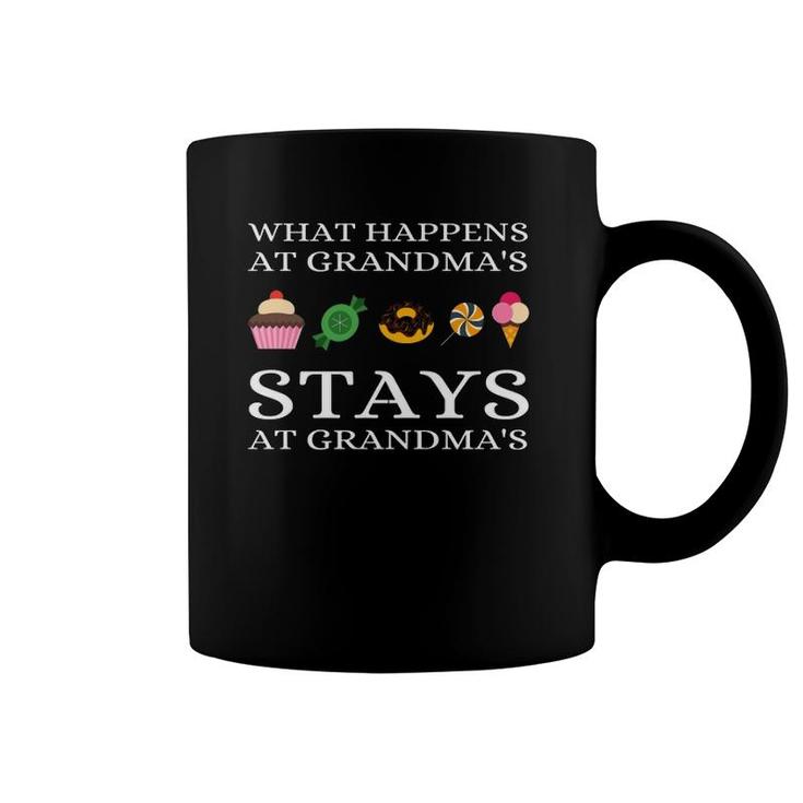 What Happens At Grandma's Stays At Grandmother's Funny Quote Coffee Mug