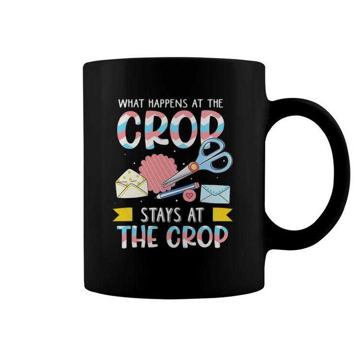 What Happens At The Crop Stays At The Crop Funny Scrapbook Coffee Mug