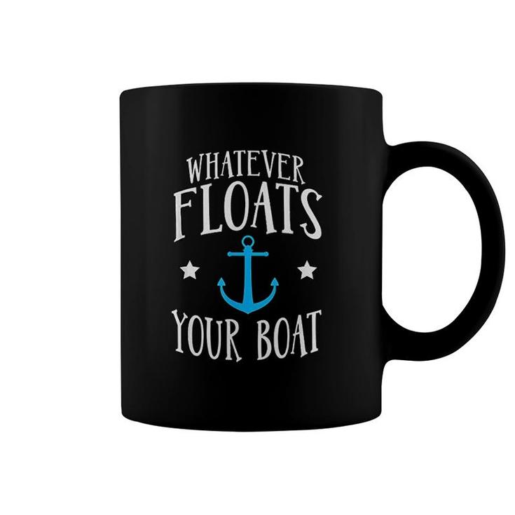 Whatever Floats Your Boat Anchor Boating Coffee Mug