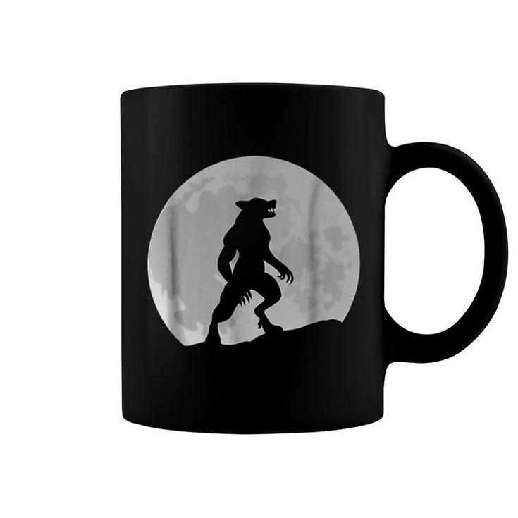 Wolf Man And Moon Coffee Mug