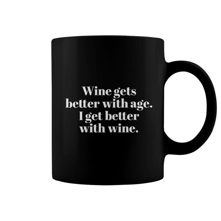 Women Wine Gets Better Graphic Cute Coffee Mug