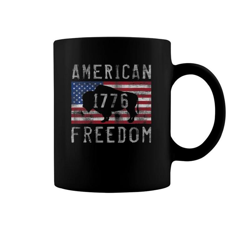 Womens 4Th Of July American Freedom Buffalo 1776 Graphic Coffee Mug