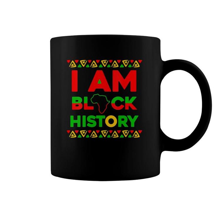 Womens American Gift Afrocentric Gift I Am Black History Month V Neck Coffee Mug